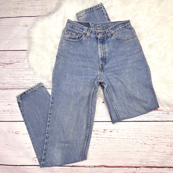 👖|•LEVI'S•| Vintage 512 Super High Rise Slim Fit Tapered Leg Jeans Size 9 Jr. - Picture 4 of 7
